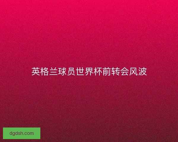 英格兰球员世界杯前转会风波