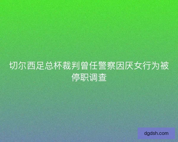 切尔西足总杯裁判曾任警察因厌女行为被停职调查 切尔西足总杯裁判曾任警察因厌女行为被停职调查