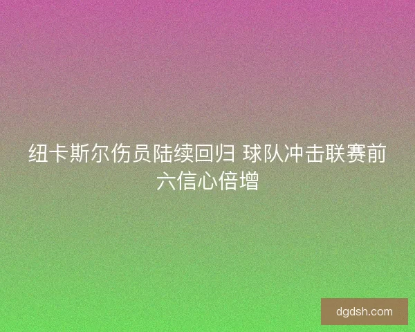 纽卡斯尔伤员陆续回归 球队冲击联赛前六信心倍增